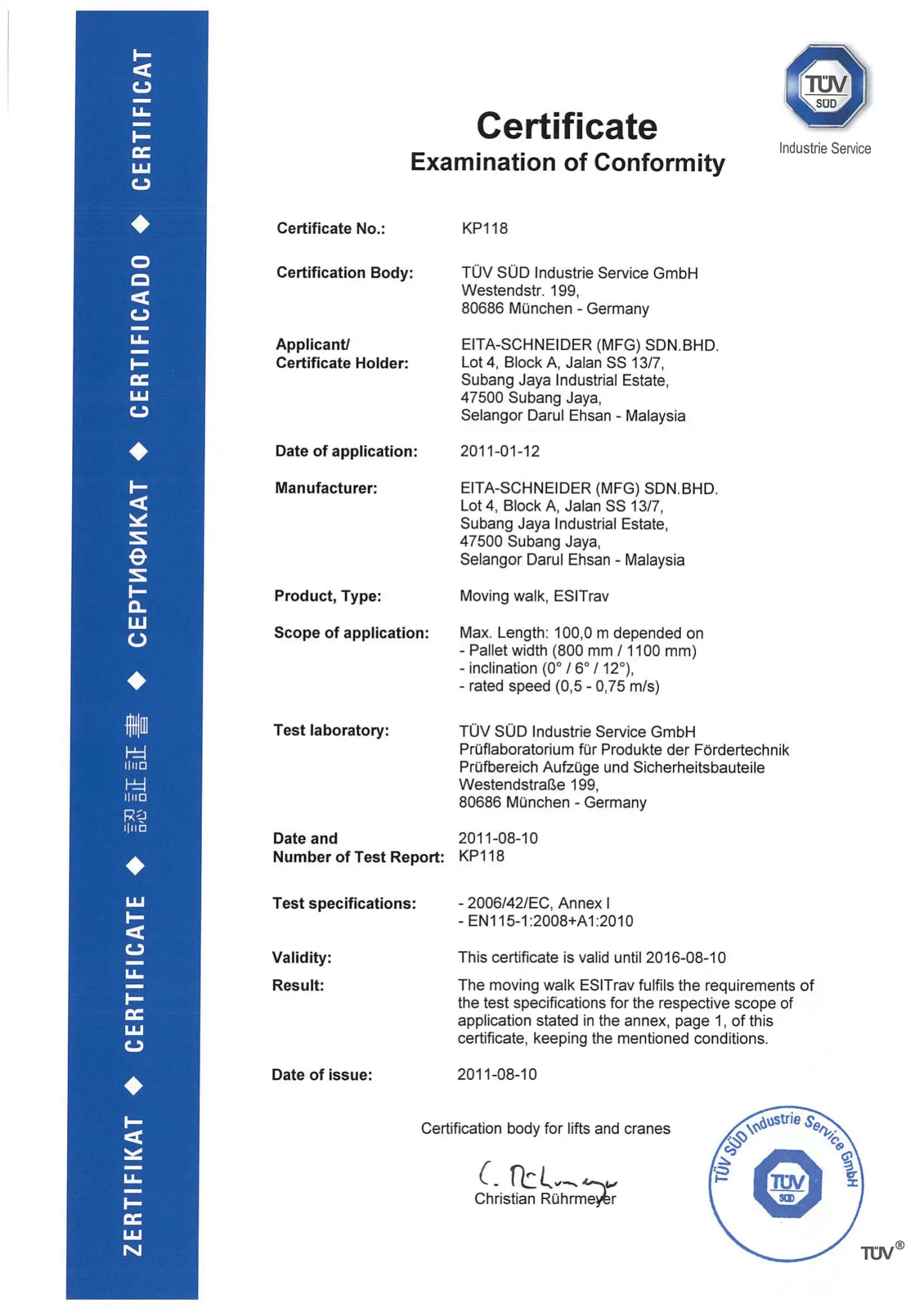 Examination of conformity